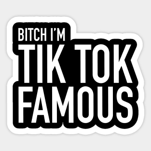 B!tch I'm A Tiktok Famous Sticker